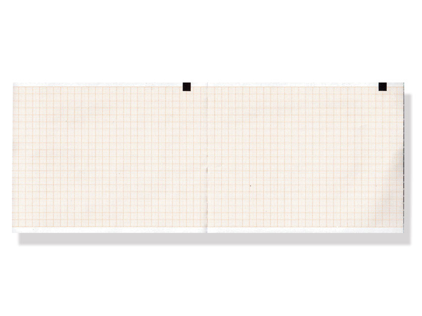 ECG THERMAL PAPER PACK - 110 x 140 mm - orange grid