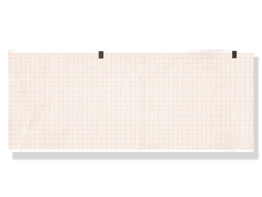 ECG THERMAL PAPER PACK - 108 x 140 mm - orange grid