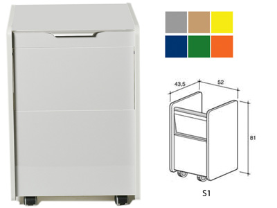 DRAWER S1 - color on demand (grey, beige, yellow, blue, green, orange)