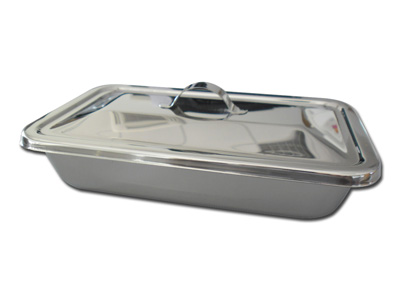 S/S INSTRUMENT TRAY WITH LID - 223 x 126 x 45 mm