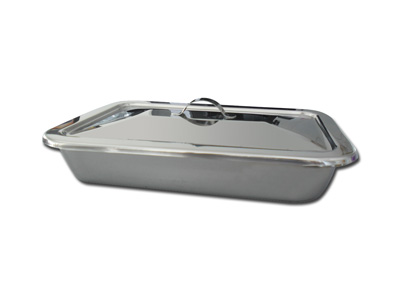 S/S INSTRUMENT TRAY WITH LID - 306 x 196 x 50 mm