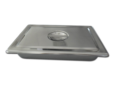 S/S INSTRUMENT TRAY WITH LID - 355 x 254 x 50 mm