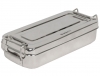 STAINLESS STEEL BOX - with handle - 18 x 8 x 4 cm
