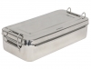 STAINLESS STEEL BOX - with handle - 25 x 12.5 x 4.6 cm