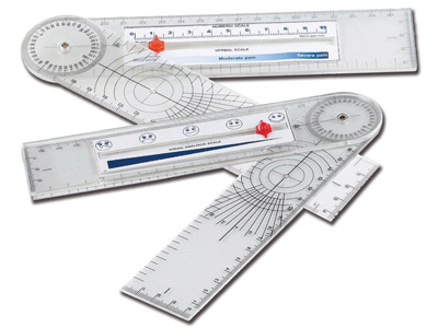 GONIOMETER WITH PAIN SCALE RULER