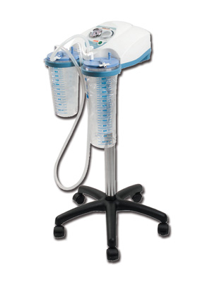 SUPER VEGA SUCTION ASPIRATOR ON TROLLEY - 2x2l - with footswitch