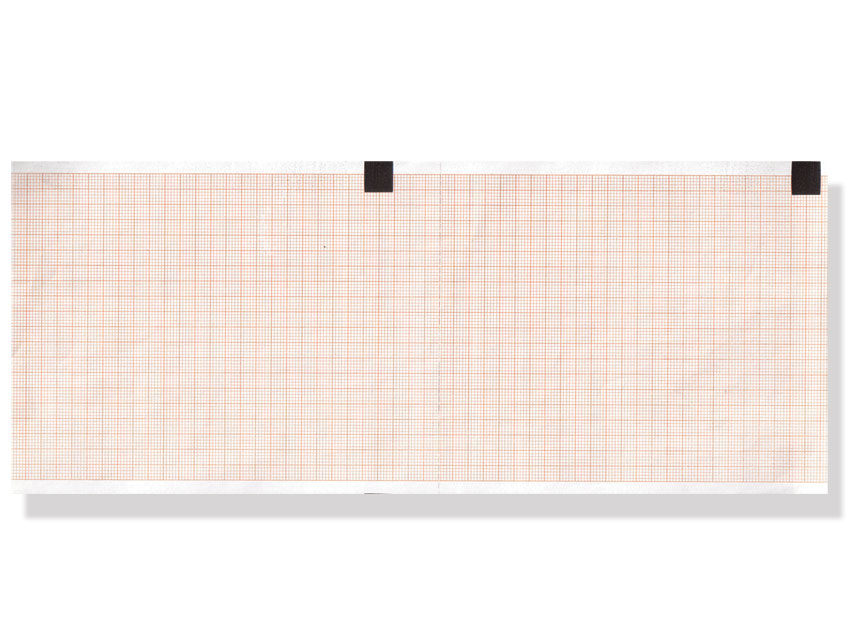 ECG THERMAL PAPER PACK - 110 x 140 mm - orange grid