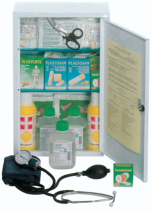 FIRST AID CASE - LARGE KIT - metal cabinet