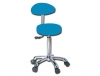 STOOL WITH BACKREST - blue