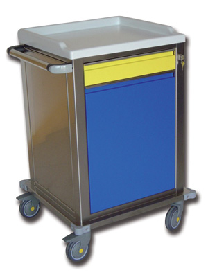 MODULAR TROLLEY - s/s with 1 + 1 drawers